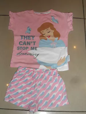 Buy Tu Girls Disney Princess Pink Cinderella Shortie Pyjamas 4 - 5 Years Excel Cond • 4.50£