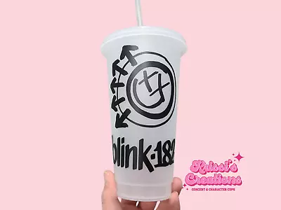 Buy Blink 182 Logo Cup | Band Concert Music Merch Reusable Tumbler Fan Birthday Gift • 13.99£