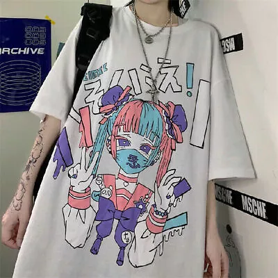 Buy 1X Kawaii Clothing Gothic Eyepatch Lolita T-Shirt Harajuku Punk Black Ulzzang UK • 12.39£