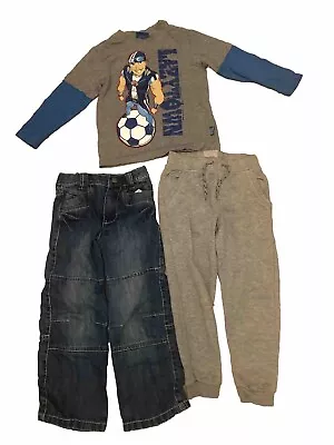 Buy Boys Bundle Clothes - Sportacus Top, Jeans, And Trousers Size 5-6 Years • 9.99£