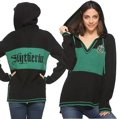 Buy Harry Potter Slytherin Sweater Hoodie Hot TopicBlack Green Size Medium NEW • 43.56£