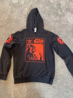 Buy Darth Vader Hoodie Sweatshirt Mens XS Black Adidas Pullover Logo Star Wars • 49£