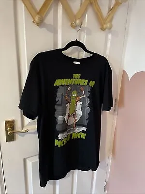 Buy MENS RICK AND MORTY Adventures Of Pickle Rick Black Graphic T-Shirt Size XL • 3.99£