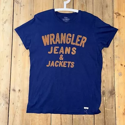 Buy Wrangler Navy T-shirt Large • 12£