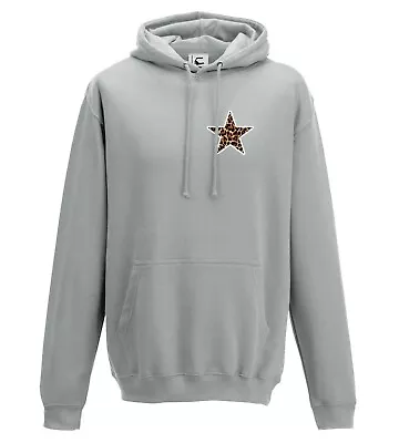Buy Leopard Print Small Star Hoodie Hooded Jumper Gift All Sizes Adults & Kids • 17.99£