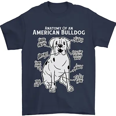 Buy American Bulldog Anatomy Funny Dog Mens T-Shirt 100% Cotton • 9.99£