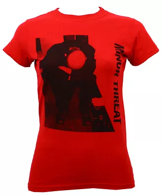 Buy Authentic MINOR THREAT Self Titled LP Album Girl Juniors T-Shirt Red XL NEW • 18.14£