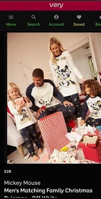 Buy Matching Family Disney Mickey Minnie Mouse Disneylsnd Pj,pyjamas,Loungewear Set • 40£