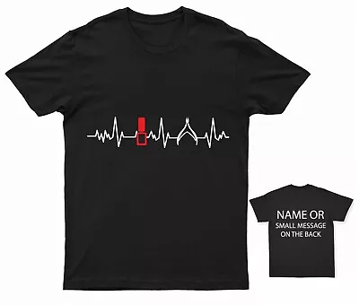 Buy Nail Tech Pulse Heartbeat  T-Shirt Personalised Gift Customised Name Message • 12.95£