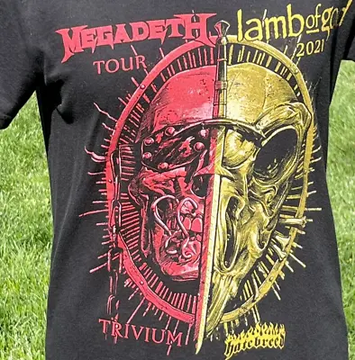Buy Megadeth, Lamb Of God, Hatebreed, Trivium Womens L T Shirt 2021 Metal Tour Year • 23.76£