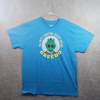 Buy Disney Parks Star Wars Greedo The 1977 Cantina Quick Draw T-shirt Adult Size L • 28.34£