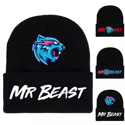 Buy Women Men Cartoon Mr Beast Youtuber Beanie Hat Merch Knitted Hip Hop Unisex Caps • 8.92£