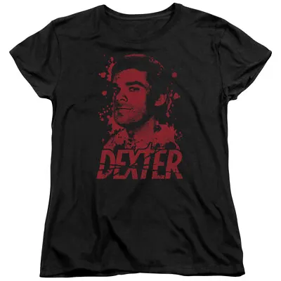 Buy Dexter Womens T-Shirt Blood Splatter Black Tee • 22.16£