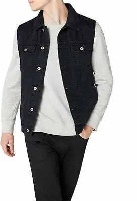 Buy Men's Denim Waistcoats Jeans Slim Fit Jacket Sleeveless Cowboy Retro Biker Vest • 17.95£