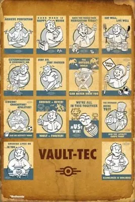 Buy Impact Merch. Poster: Fallout 4 - Vault Tec Compilation 610mm X 915mm #127 • 8.03£