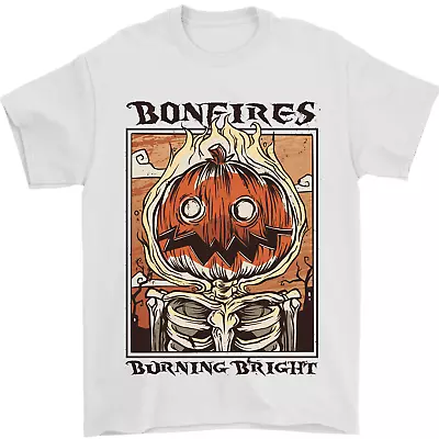 Buy Bonfires Burning Halloween Guy Fawkes Night Mens T-Shirt 100% Cotton • 7.49£