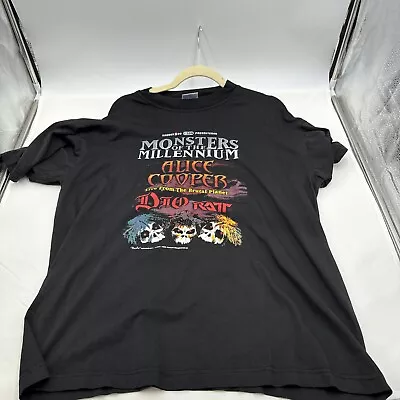 Buy 2001 Monsters Millennium Alice Cooper Dio Ratt Concert Shirt Brutal Planet Xl • 33.72£
