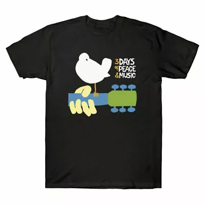 Buy Peace 50Th & Music Days Music Of T-Shirt Anniversary Men's 1969-2019 3 Woodstock • 11.99£