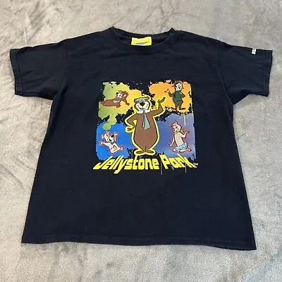 Buy Vintage Yogi Bear T-Shirt Jellystone Park Hanna Barbera Branson Kids Large Black • 7.07£