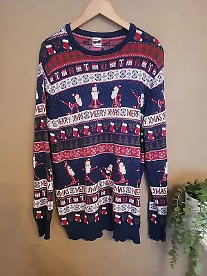 Buy Christmas Jumper Santa Stocking Holly Merry Xmas Size XL • 15£