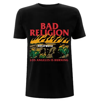 Buy Bad Religion Burning Black Official Tee T-Shirt Mens Unisex • 16.36£