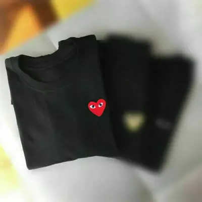 Buy New Short Sleeve T-shirt Summer Mens Womens PLAY Heart Basic Tee Unisex • 15.58£