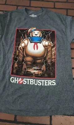 Buy GHOSTBUSTERS STAY PUFT MARSHMALLOW MAN- 2022 Gray T-shirt ~Licensed / New~ L XL • 38.78£