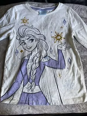Buy Frozen Elsa Long Sleeve T-shirt 5-6years Tu • 4£