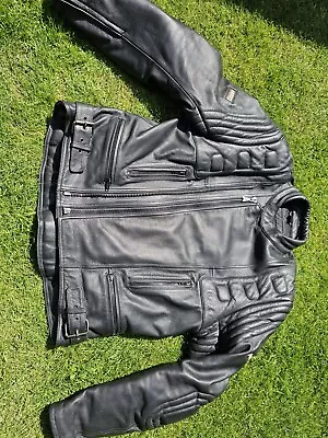 Buy Akito  Leather Motorcycle Biker Jacket Size 46 Uk • 35£