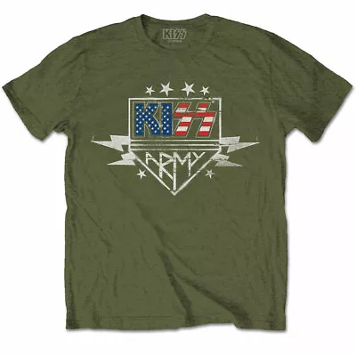 Buy KISS Army Lightning Green T-Shirt NEW OFFICIAL • 14.99£
