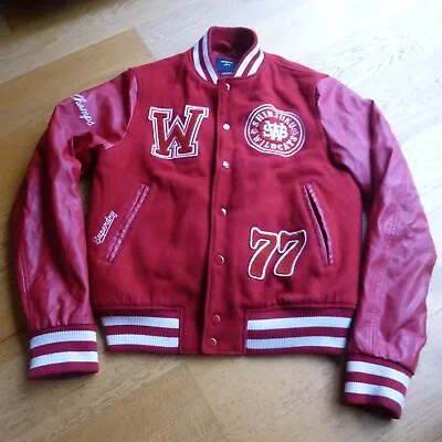 Buy Superdry Varsity Letterman College Jacket Wildcats Red Men’s Small Free UK P+P • 24.99£