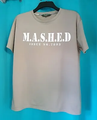 Buy M.a.s.h.e.d Beige Mens T-shirt Large • 7.95£