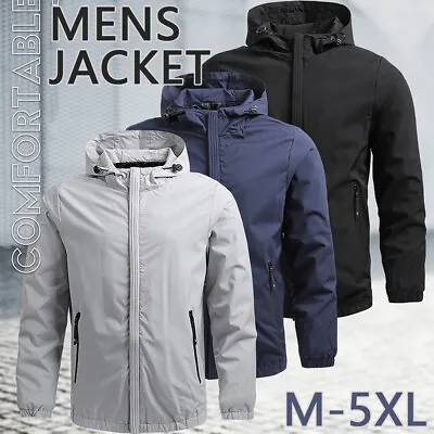 Buy Mens Waterproof Jacket Coat Climbing Camping Trekking Windbreaker Sports Jacket • 16.88£