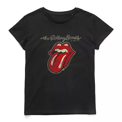 Buy Official Rolling Stones Plastered Tongue Women's T-Shirt • 17.99£