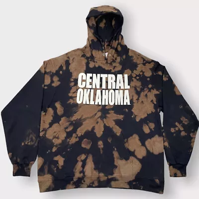 Buy Champion Hoodie Sweatshirt Central Oklahoma Bleached Dyed Pullover Size XL • 19.92£