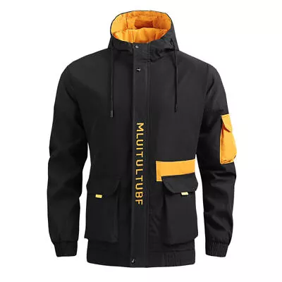 Buy Men's Waterproof Rain Jacket Hooded Coat Outwear Lightweight Windbreaker Hoodie • 15£