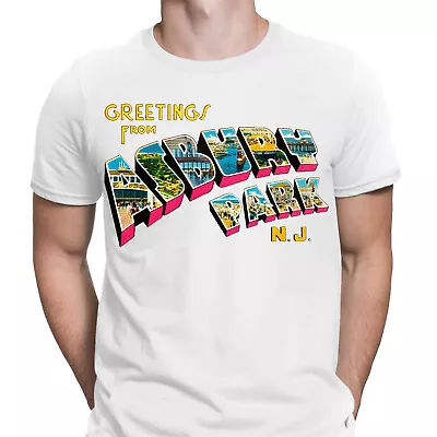 Buy Greetings From Asbury Park Classic 70s Rock Music Retro Mens T-Shirts Top #6ED • 9.99£
