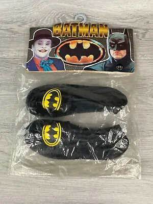 Buy Vintage 1989 Batman Slippers, Michael Keaton, Jack Nicholson Joker Packaging • 22.99£