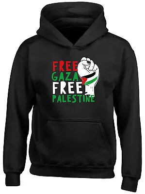 Buy Free Gaza Free Palestine Kids Hoodie Fist Boys Girls Gift Top • 13.99£