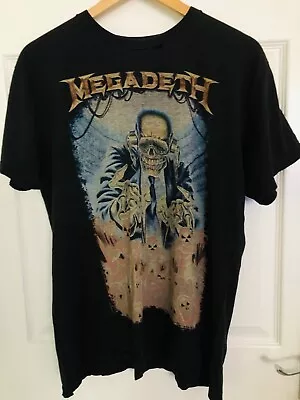 Buy Megadeth T Shirt Size Medium Faded And Distressed Metal Rock Music • 25£