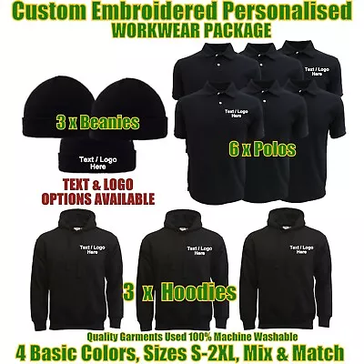 Buy Work Wear Package 3 Hoodies 6 Tees 3 Beanies Embroidered Workwear Team Uniform • 156.99£