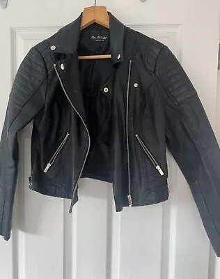 Buy Miss Selfridge Leather Jacket 12 • 0.99£