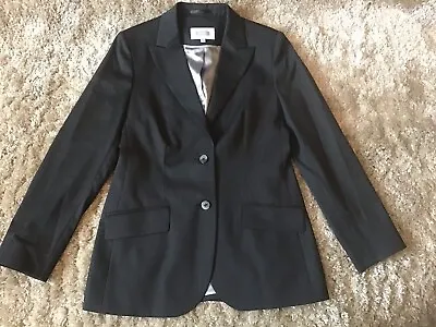 Buy Next Ladies Charcoal Grey 98% Wool Mix Blazer Suit Jacket Lined Size 12 VGC • 8.99£