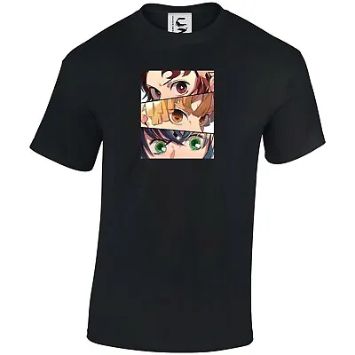 Buy Anime Demon Slayer Tanjiro Zenitsu Inosuke Eyes T-shirt Adult, Teens & Kids • 9.99£