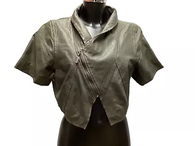 Buy Carla Du Nord Green Leather Jacket.  Size 10. • 20£