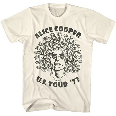 Buy Alice Cooper Madussa Head US Tour 1973 Men's T Shirt Shock Rock Tour Merch • 44.14£