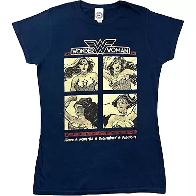 Buy Wonder Woman T Shirt Blue Ladies XL Dc Comics Summer Graphic T Shirt XL • 22.50£