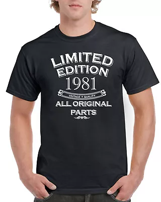 Buy 43rd Birthday Gifts Year 1981 Present Mens 43 Years Old T Shirt Limited Edition • 8.99£