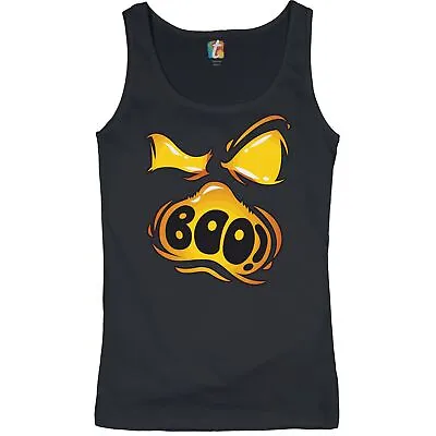 Buy Boo! Ghost Face Women's Tank Top Halloween Trick-or-Treat All Hallows' Eve • 21.74£