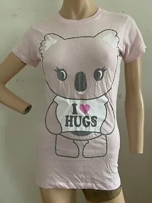 Buy New Look Pink Cotton I Love Hugs Cute Fun Statement Tee Uk 14 Eu 42 Medium Bnwt • 11.99£
